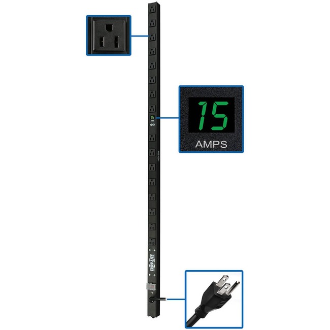 Tripp Lite Pdu Metered 120v 15a 5 15r 16 Outlet 5 15p Vertical 0urm Hardware Nation