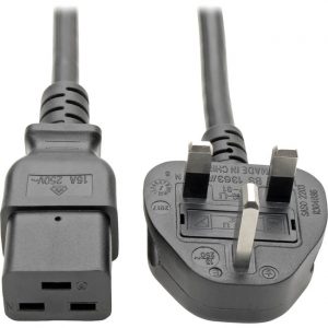 Tripp Lite 8ft Computer Power Cord UK Cable C19 to BS-1363 Plug 13A 8'
