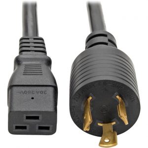 Tripp Lite 10ft Power Cord Extension Cable L6-20P to C19 for PDU/UPS Heavy Duty 20A 12AWG 10'