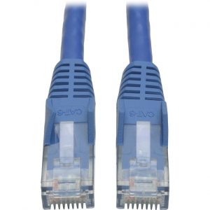 Tripp Lite 100ft Cat6 Gigabit Snagless Molded Patch Cable RJ45 M/M Blue 100' N201-100-BL