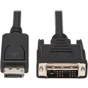 Tripp Lite 10ft DisplayPort to DVI Cable / DP to DVI Adapter Latches to DVI-D Single Link M/M