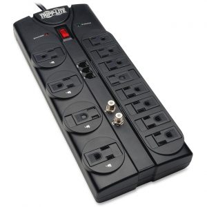 Tripp Lite Surge Protector 12 Outlet 120V RJ11 Coax 8' Cord 2880 Joule