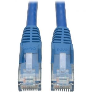 Tripp Lite 1ft Cat6 Gigabit Snagless Molded Patch Cable RJ45 M/M Blue 1' 50 Bulk Pack