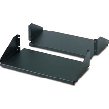 Schneider Electric Double Sided Fixed Shelf for 2-Post Rack 250 lbs Black