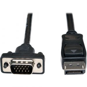 Tripp Lite 6ft DisplayPort to VGA Cable Latches to HD15 Adapter M/M