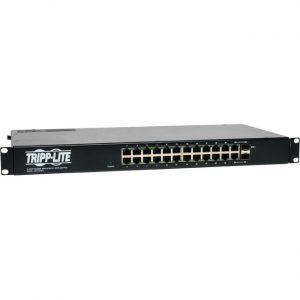 Tripp Lite 24 Port Gigabit Ethernet Switch w/ 12 Outlet PDU, 2 SFP Ports