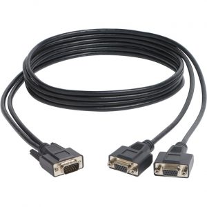 Tripp Lite 6ft VGA Monitor Y Splitter Cable High Resolution HD15 M/2xF 6'