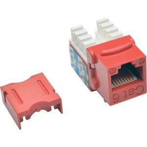 Tripp Lite Cat6/Cat5e 110 Style Punch Down Keystone Jack - Red, 25-Pack