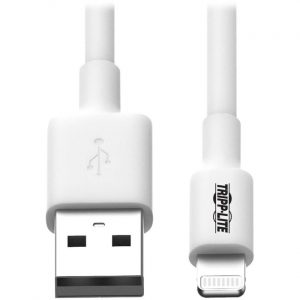 Tripp Lite 10ft Lightning USB/Sync Charge Cable for Apple Iphone / Ipad White 10'