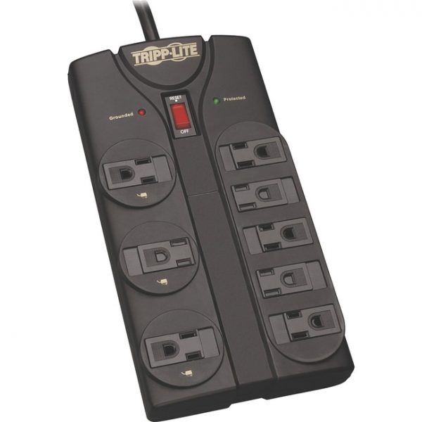 Tripp Lite Surge Protector Power Strip 8 Outlet 8 ' Cord Black 1440 J