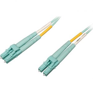 Tripp Lite 10Gb/100Gb Duplex Multimode LC/LC OM4 Aqua Fiber Patch Cable 15M