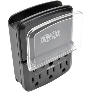 Tripp Lite 4-Port Wallmount USB Charging Station w 3 Outlet Surge Protector