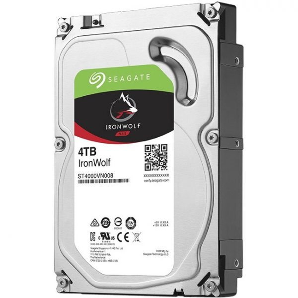 Seagate IronWolf ST4000VN008 4 TB Hard Drive - 3.5" Internal - SATA (SATA/600) - Conventional Magnetic Recording (CMR) Method