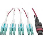 Tripp Lite 2M MTP MPO 8xLC 50/125 OM4 Fanout Patch Cable 12 Fiber 40GB CMP