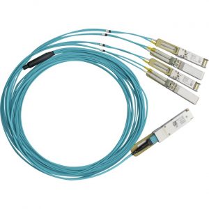 Mellanox Active Fiber Hybrid Solution, ETH 100GbE to 4x25GbE, QSFP28 to 4xSFP28, 5m