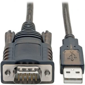 Tripp Lite RS232 to USB Adapter Cable with COM Retention (USB-A to DB9 M/M)