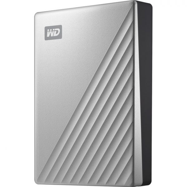 WD My Passport Ultra WDBPMV0040BSL 4 TB Portable Hard Drive - External - Silver