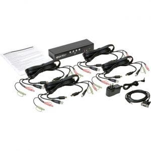 Tripp Lite 4-Port HDMI/USB KVM Switch with Audio/Video and USB Peripheral Sharing