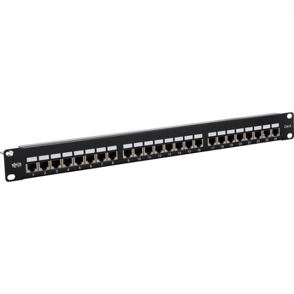 Tripp Lite Cat5e / Cat6 Patch Panel 24-Port Shielded Krone IDC 568B RJ45 1U