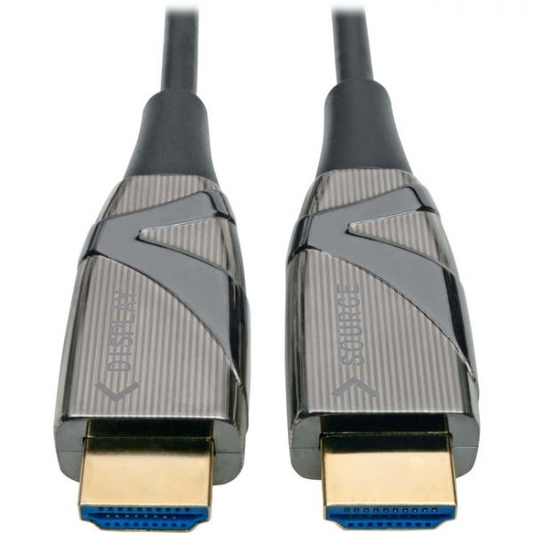 Tripp Lite High-Speed HDMI Cable HDMI 2.0 Fiber AOC 4K @60Hz Black M/M 15M