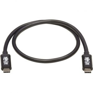 Tripp Lite Thunderbolt 3 Cable 40 Gbps Passive 5A 100W PD 4K USB C M/M 0.5M