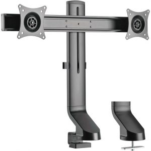 Tripp Lite Dual-Display Monitor Arm w/ Desk Clamp Height Adjustable 17-27in