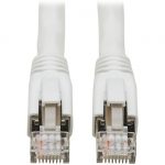 Tripp Lite Cat8 Patch Cable 25G/40G Certified Snagless M/M PoE White 15ft