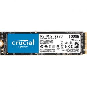 Crucial P2 CT500P2SSD8 500 GB Solid State Drive - M.2 2280 Internal - PCI Express NVMe (PCI Express NVMe 3.0 x4)