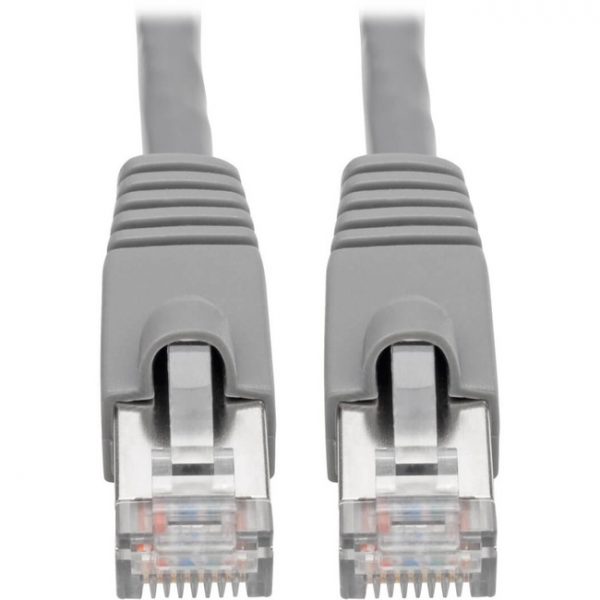 Tripp Lite Cat6a Ethernet Cable 10G STP Snagless Shielded PoE M/M Gray 25ft