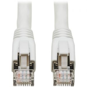 Tripp Lite Cat8 Patch Cable 25G/40G Certified Snagless M/M PoE White 40ft