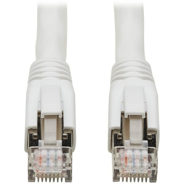 Tripp Lite Cat8 Patch Cable 25G/40G Certified Snagless M/M PoE White 50ft