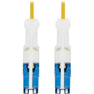 Tripp Lite Duplex Singemode 400Gb Fiber Optic Cable 9/125 OS2 LSZH Yellow 1M