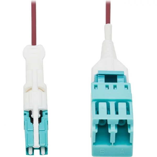 Tripp Lite Duplex MMF Fiber Optic Cable Adapter 400G OM4 M/F CS-PC LC-PC