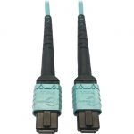 Tripp Lite Multimode Fiber Optic Cable OM4 Plenum 400G 50 24F MTP/MPO-PC F/F 5M