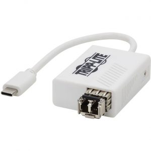 Tripp Lite USB C 3.1 to Fiber Transceiver Gigabit Ethernet Adapter SMF LC