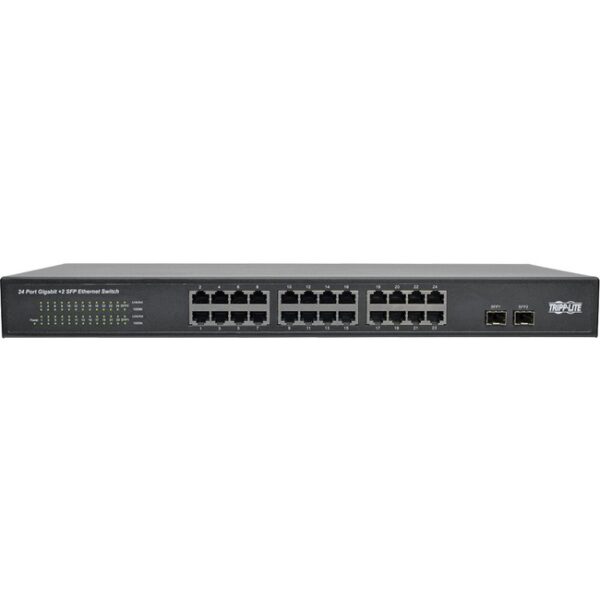 Tripp Lite 24-Port Gigabit Ethernet Switch Rackmount Unmanaged Metal 1U