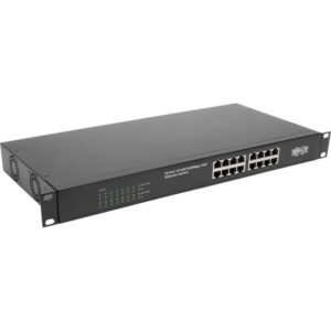 Tripp Lite 16-Port Gigabit Ethernet Switch Unmanaged w/PoE+ 230W Metal 1URM