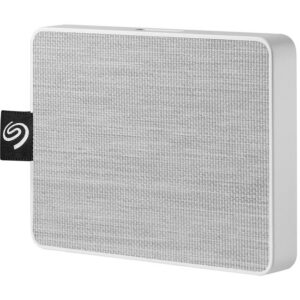 Seagate One Touch STJE1000402 1 TB Portable Solid State Drive - External - White
