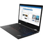 Lenovo ThinkPad L13 Yoga 20R5000VUS 13.3" Touchscreen 2 in 1 Notebook - Full HD - 1920 x 1080 - Intel Core i7 (10th Gen) i7-10510U Quad-core (4 Core) 1.80 GHz - 8 GB RAM - 256 GB SSD - Glossy Black