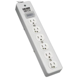 Tripp Lite Surge Protector Power Strip Medical Hospital Metal 6 Outlet 15' Cord