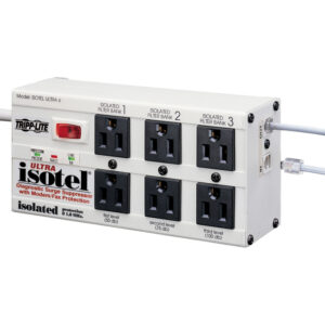 Tripp Lite Isobar Surge Protector Metal RJ11 6 Outlet 6' Cord 3330 Joules