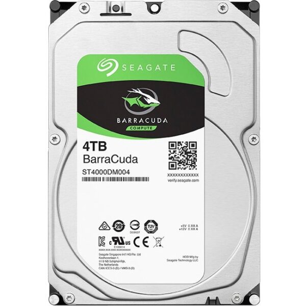 Seagate BarraCuda ST4000DM004 4 TB Hard Drive - 3.5" Internal - SATA (SATA/600)