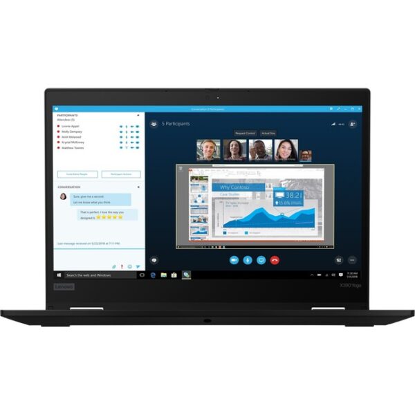 Lenovo ThinkPad X390 Yoga 20NN0014US 13.3" Touchscreen 2 in 1 Notebook - 1920 x 1080 - Intel Core i5 (8th Gen) i5-8265U Quad-core (4 Core) 1.60 GHz - 8 GB RAM - 256 GB SSD - Black