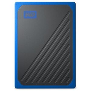 WD My Passport Go WDBMCG0010BBT-WESN 1 TB Portable Solid State Drive - External - Black, Cobalt