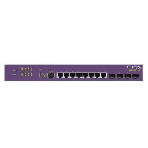Extreme Networks X435-8P-4S switch front view