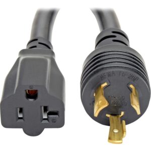 Tripp Lite 6in Power Cord Adapter Cable L5-20P to 5-15/20R with Locking Connectors Heavy Duty 20A 12AWG 6"