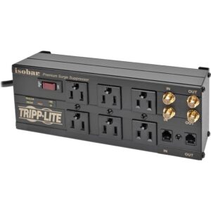 Tripp Lite Isobar Surge Protector Metal 6 Outlet RJ11 Coax 6' Cord 3330 Joules