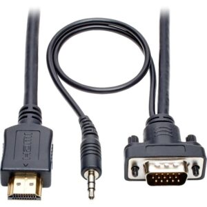 Tripp Lite HDMI to VGA Adapter Converter Cable Active + 3.5mm M/M 1080p 6ft 6'