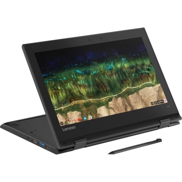 Lenovo 500e Chromebook 2nd Gen 81MC0059US 11.6" Touchscreen 2 in 1 Chromebook - HD - 1366 x 768 - Intel Celeron N4120 Quad-core (4 Core) 1.10 GHz - 8 GB RAM - 64 GB Flash Memory - Black