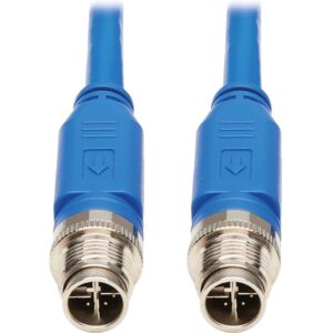 Tripp Lite NM12-601-03M-BL M12 X-Code Cat6 Ethernet Cable, M/M, Blue, 3 m (9.8 ft.)